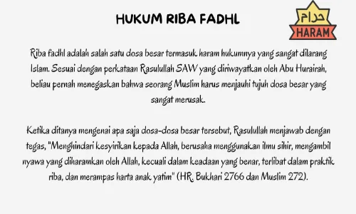 contoh riba fadhl